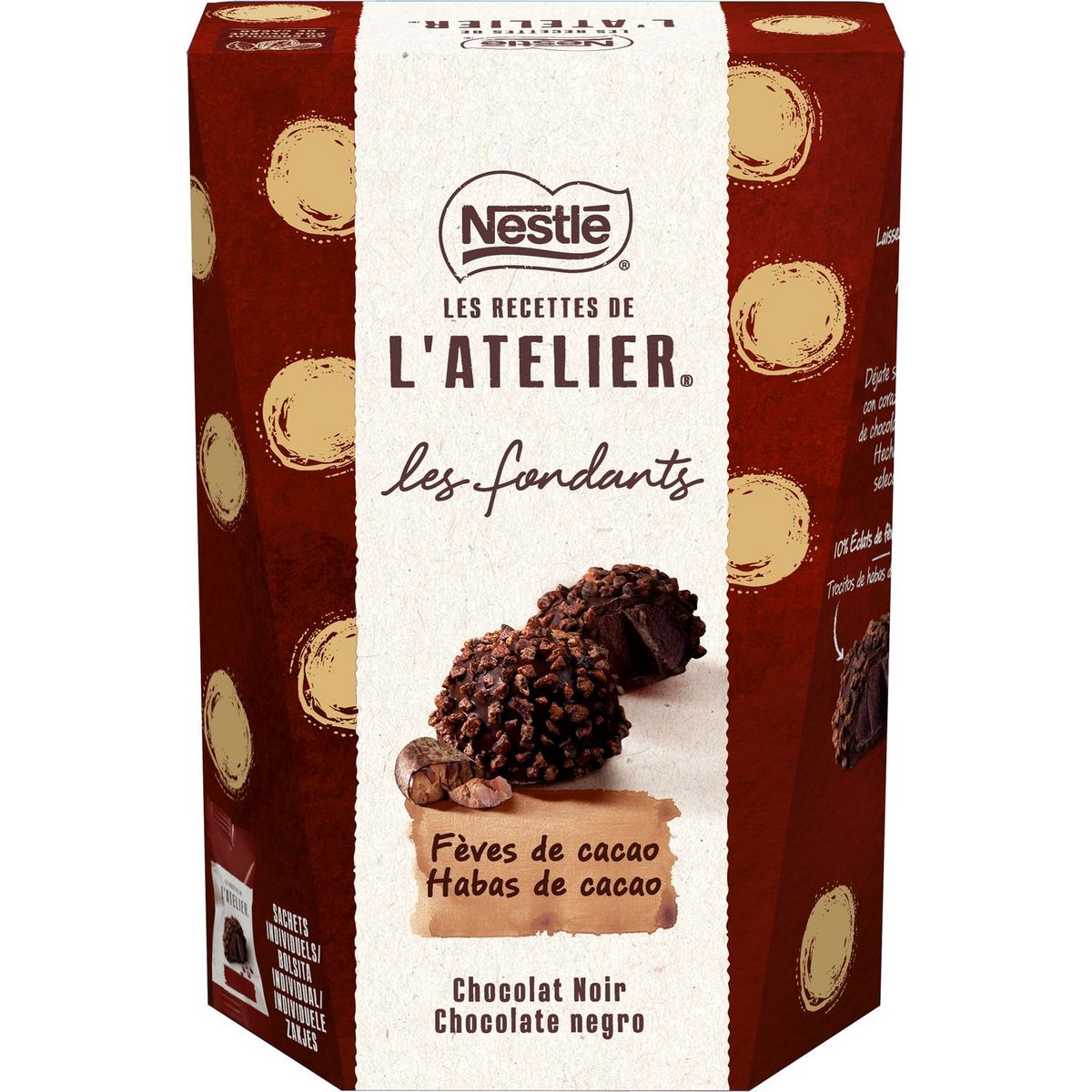 NESTLE Les recettes de l'atelier, truffes au chocolat noir et fèves de cacao 200g