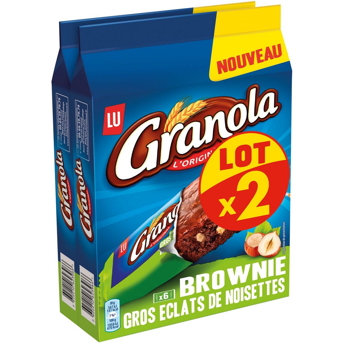 GRANOLA Granola brownie chocolat noisette 2x180g 2x180g