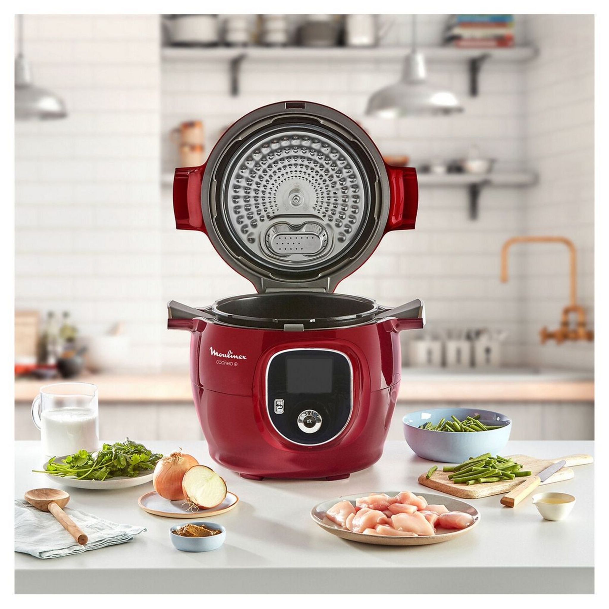 Voir la diapositive 4 : MOULINEX Multicuiseur intelligent cookeo YY4393FB - Rouge
