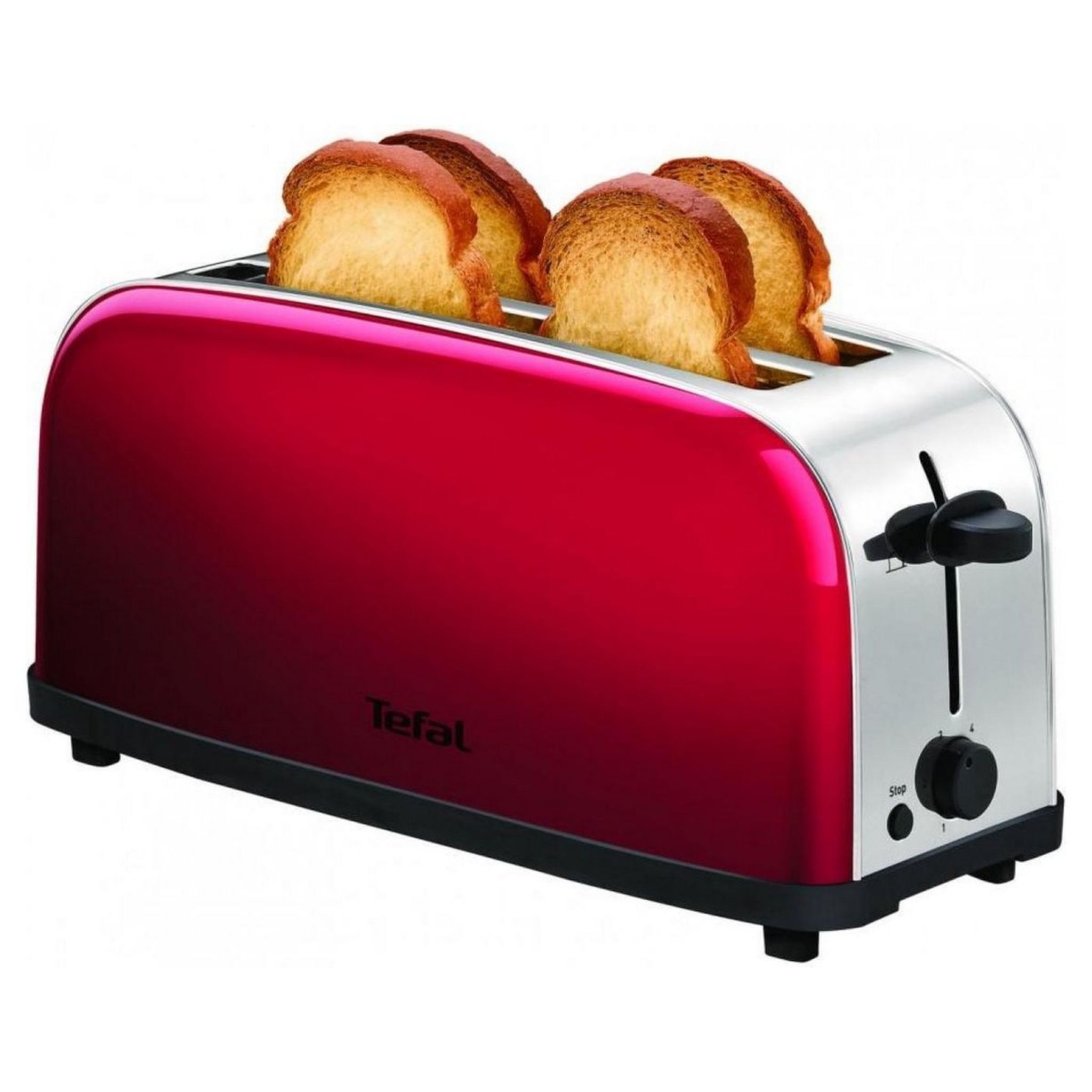 Voir la diapositive 4 : TEFAL Grille-pain TL330511 - Rouge