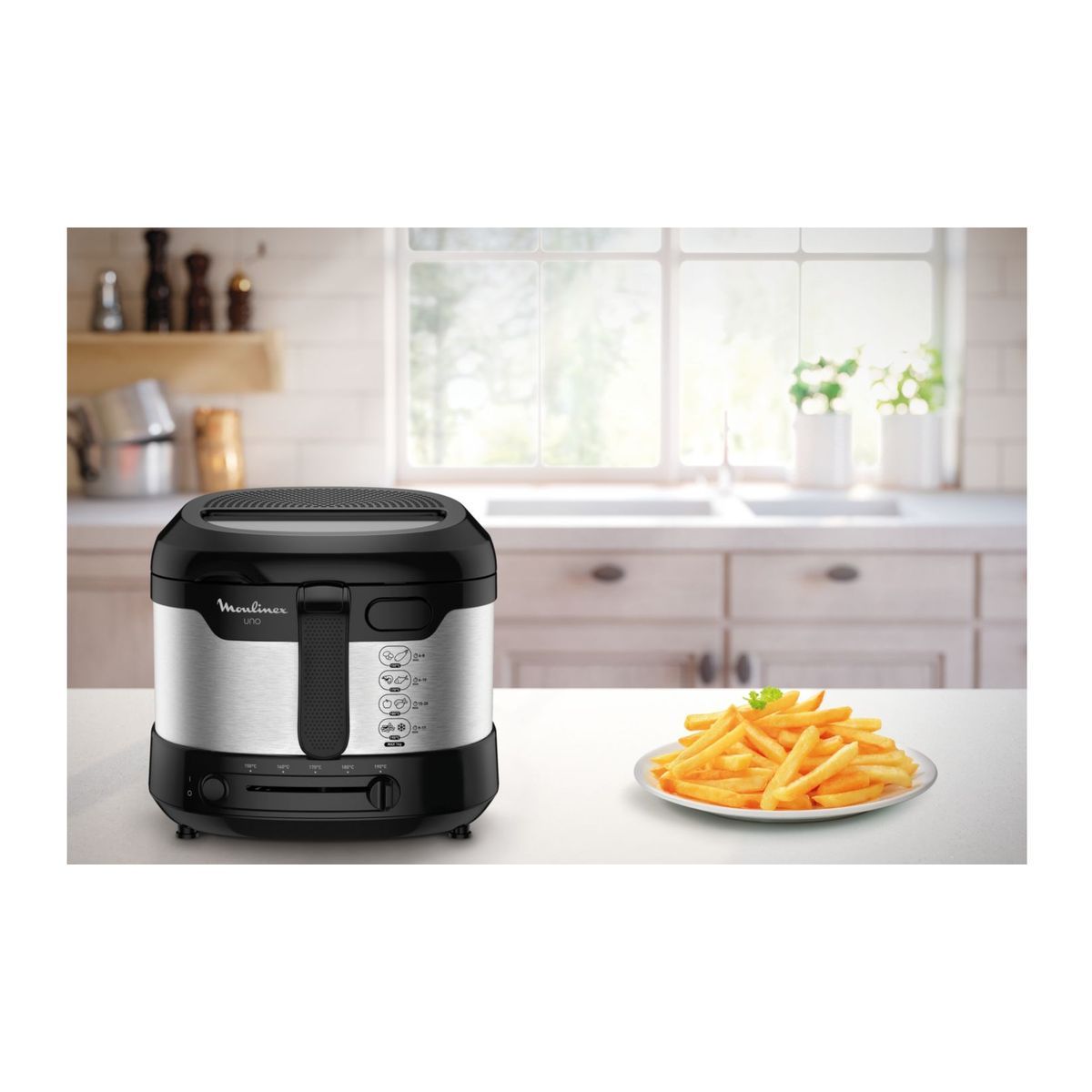 MOULINEX Friteuse AF215D10 - Noir et inox