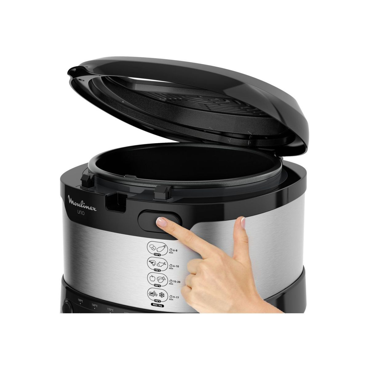 MOULINEX Friteuse AF215D10 - Noir et inox
