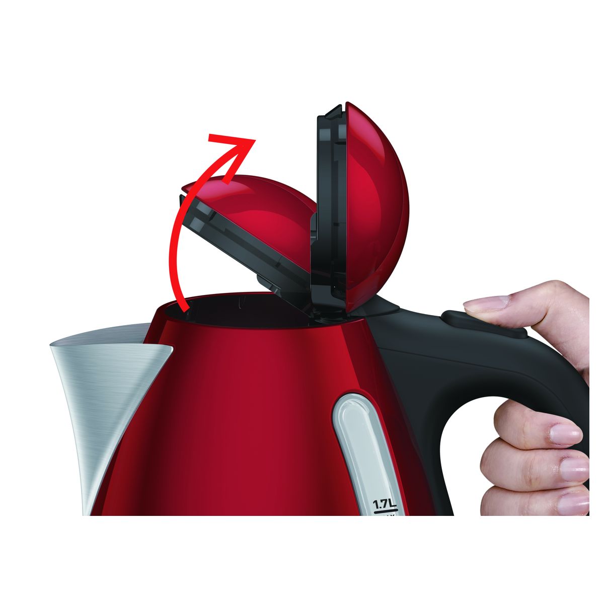 Voir la diapositive 4 : TEFAL Bouilloire KI110511 - Rouge