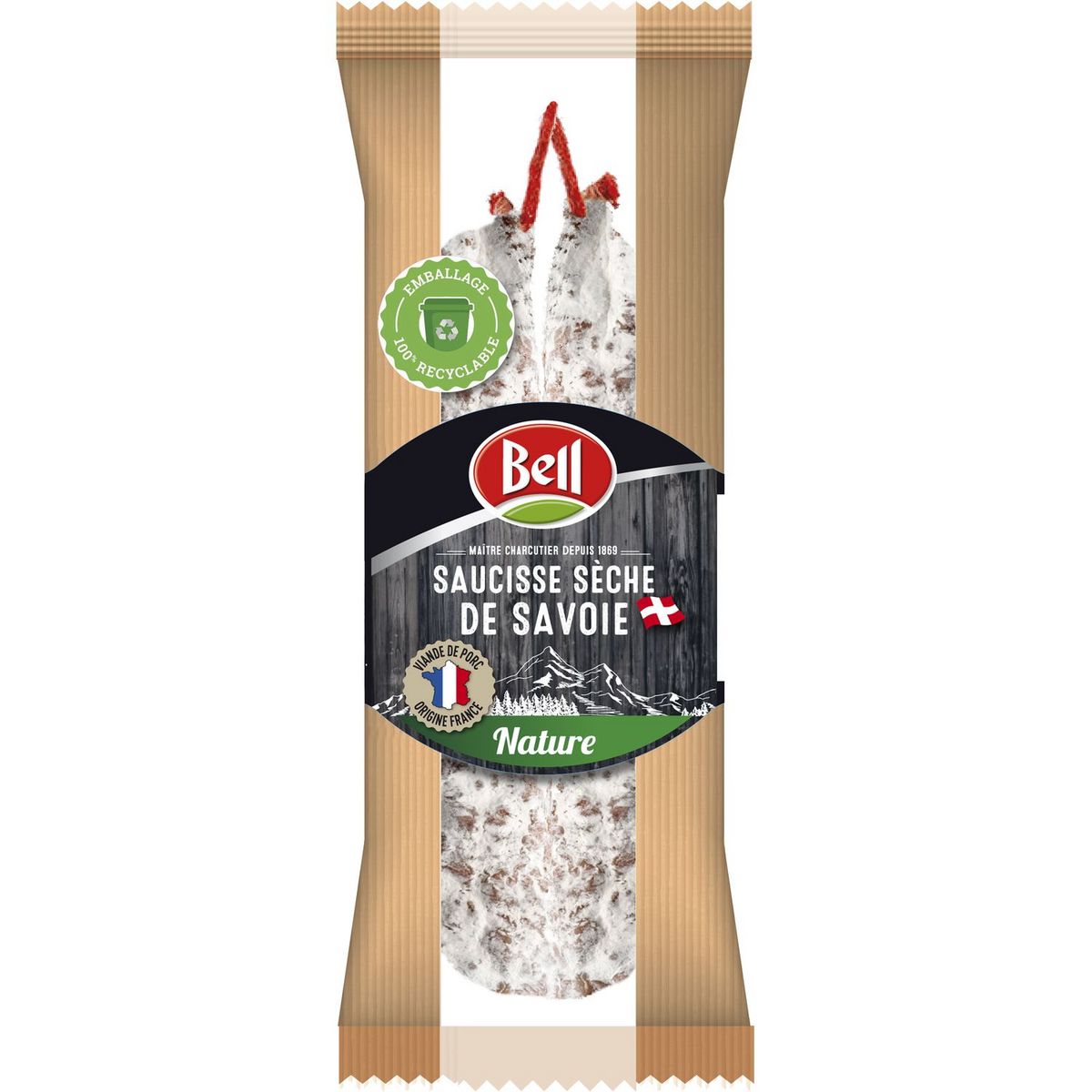 BELL Saucisse sèche de Savoie nature 200g