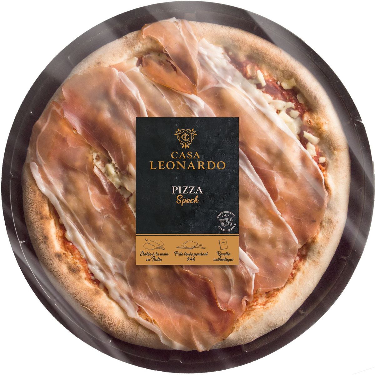 CASA LEONARDO Pizza garnie au speck 510g