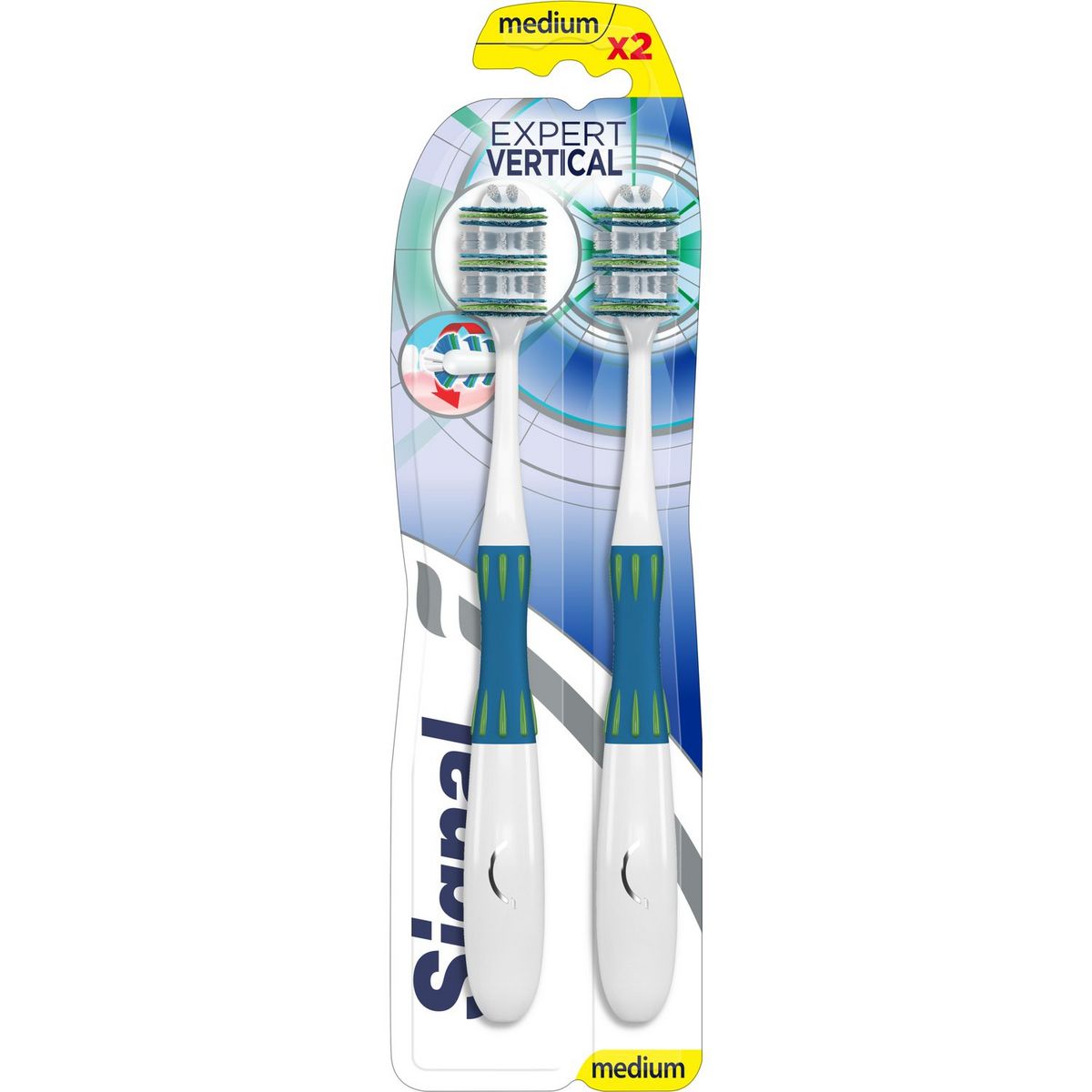 SIGNAL Expert Vertical brosses à dents medium 2 brosses