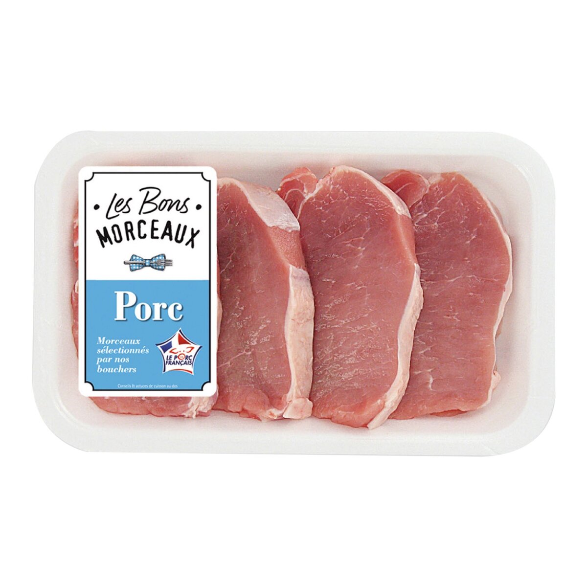 Côte de porc filet sans os 4 pièces 400g