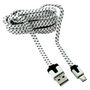 Voir la diapositive 2 : GRUNDIG Câble de charge USB vers Micro USB - Mâle/mâle - 2 m - Blanc/noir