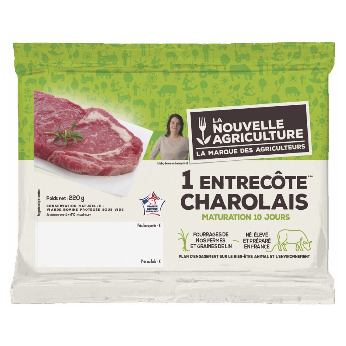 LA NOUVELLE AGRICULTURE La Nouvelle Agriculture Entrecôte charolais 220g 220g