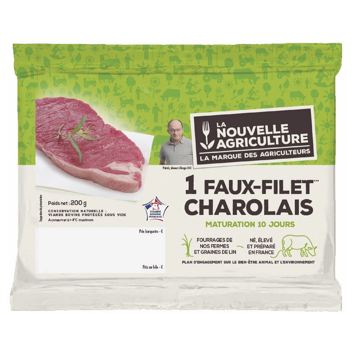 LA NOUVELLE AGRICULTURE La Nouvelle Agriculture Faux-filet charolais 200g 200g