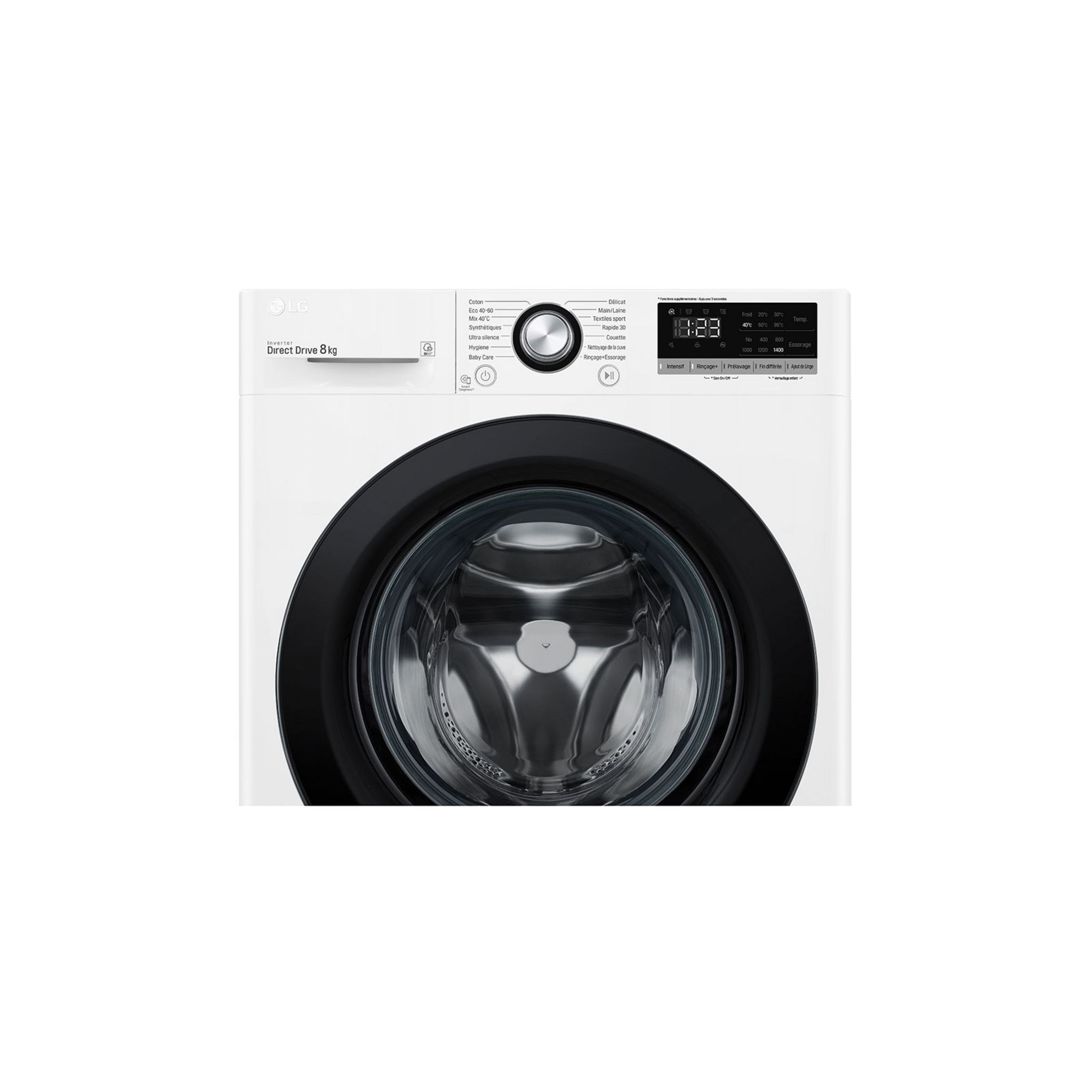 Voir la diapositive 4 : LG Lave linge hublot F84N25WH, 8 kg, 1400 T/min