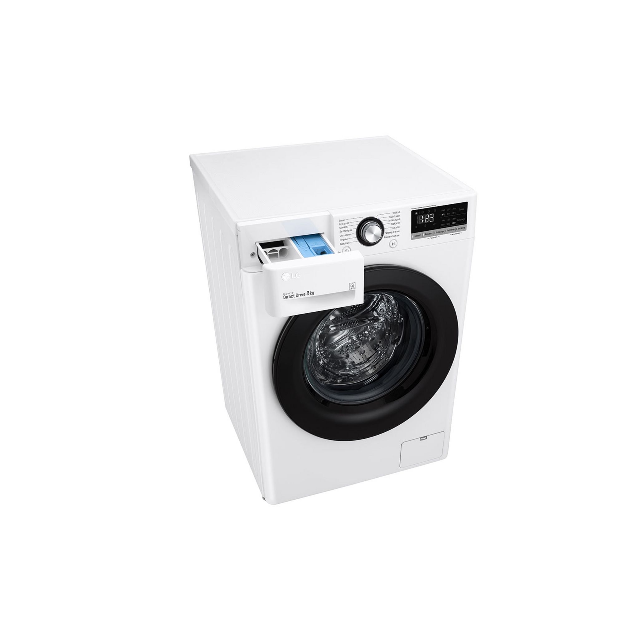Voir la diapositive 9 : LG Lave linge hublot F84N25WH, 8 kg, 1400 T/min