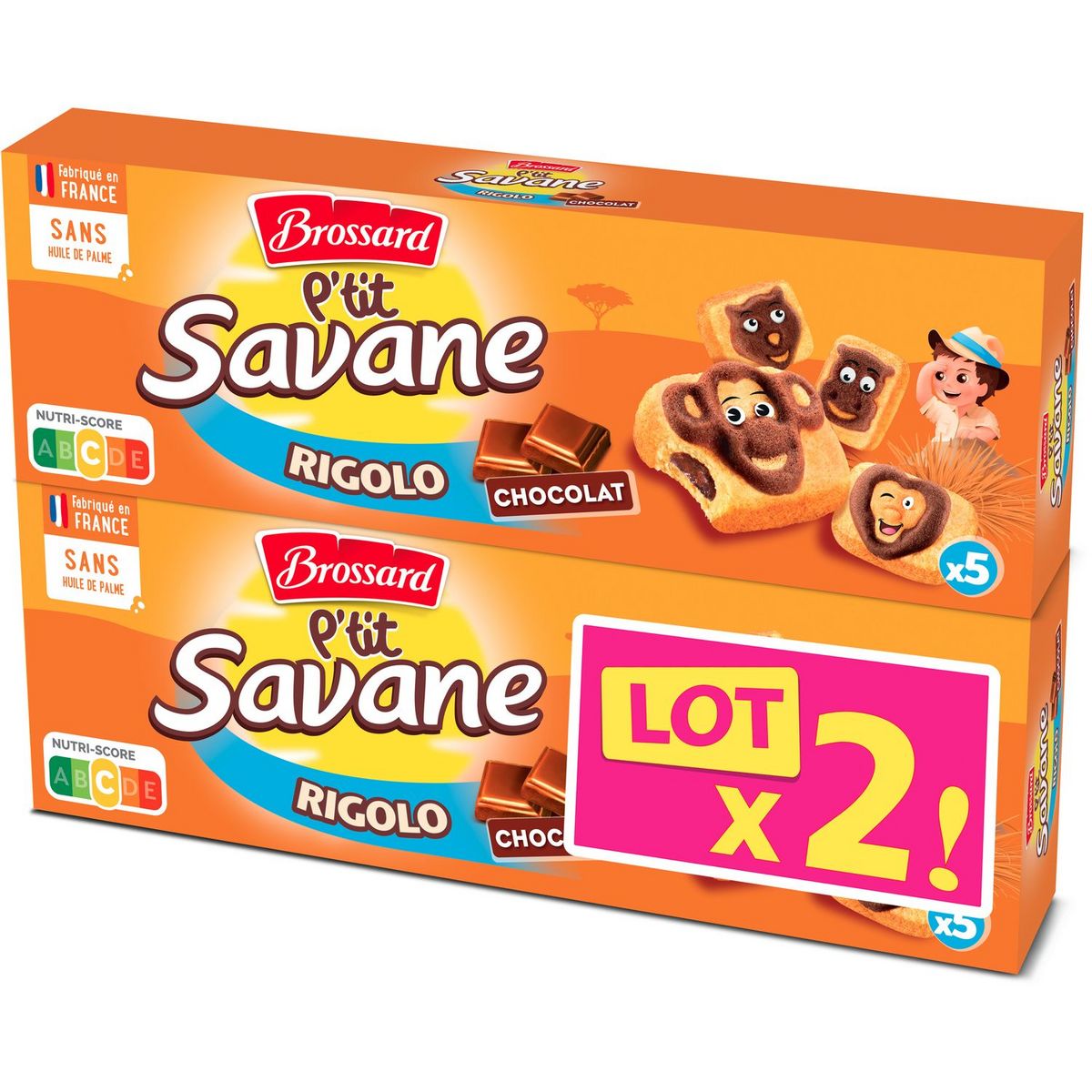 BROSSARD Gâteaux fourrés au chocolat 2x5 pièces 3000g