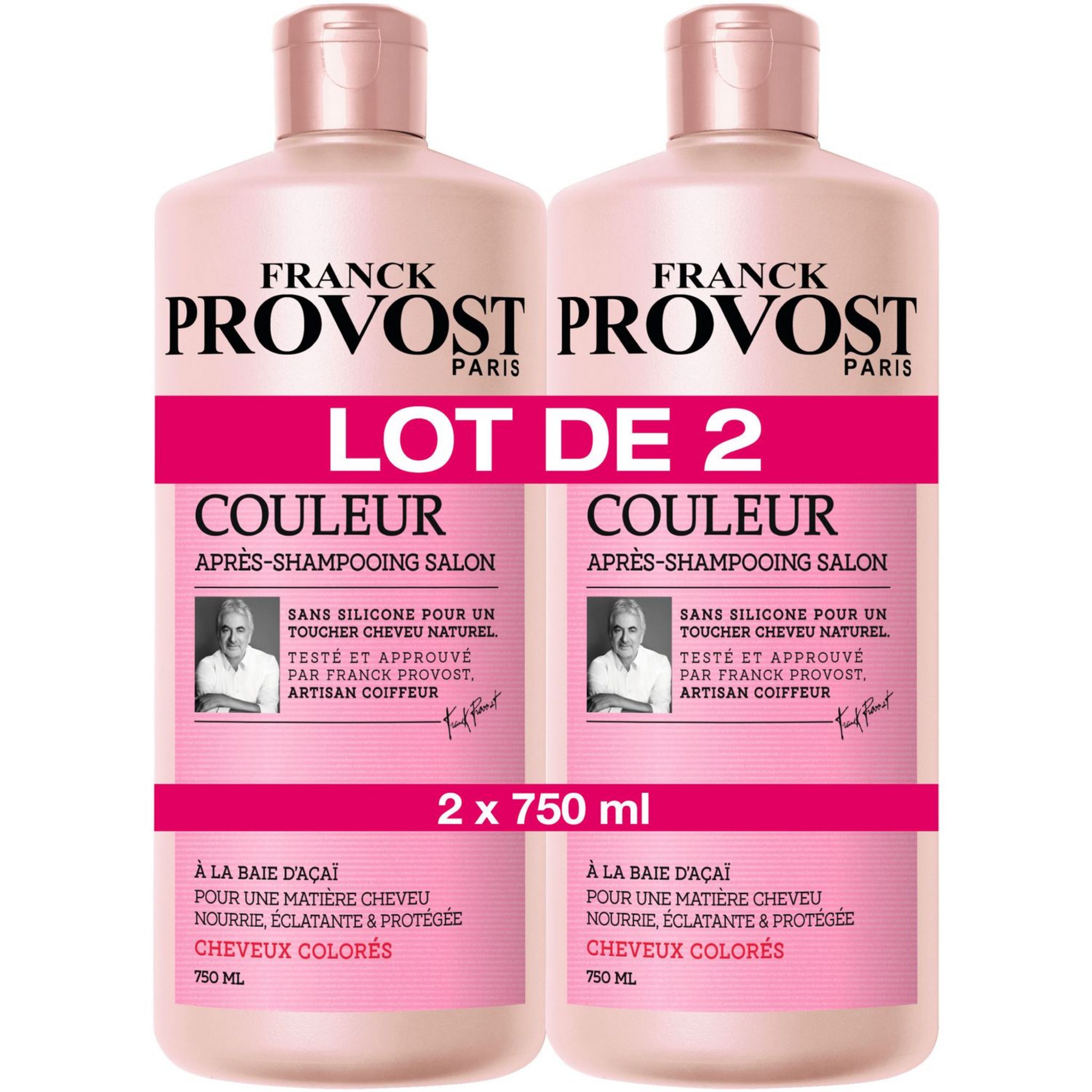 FRANCK PROVOST Après-shampooing expert couleur cheveux colorés 2x750ml