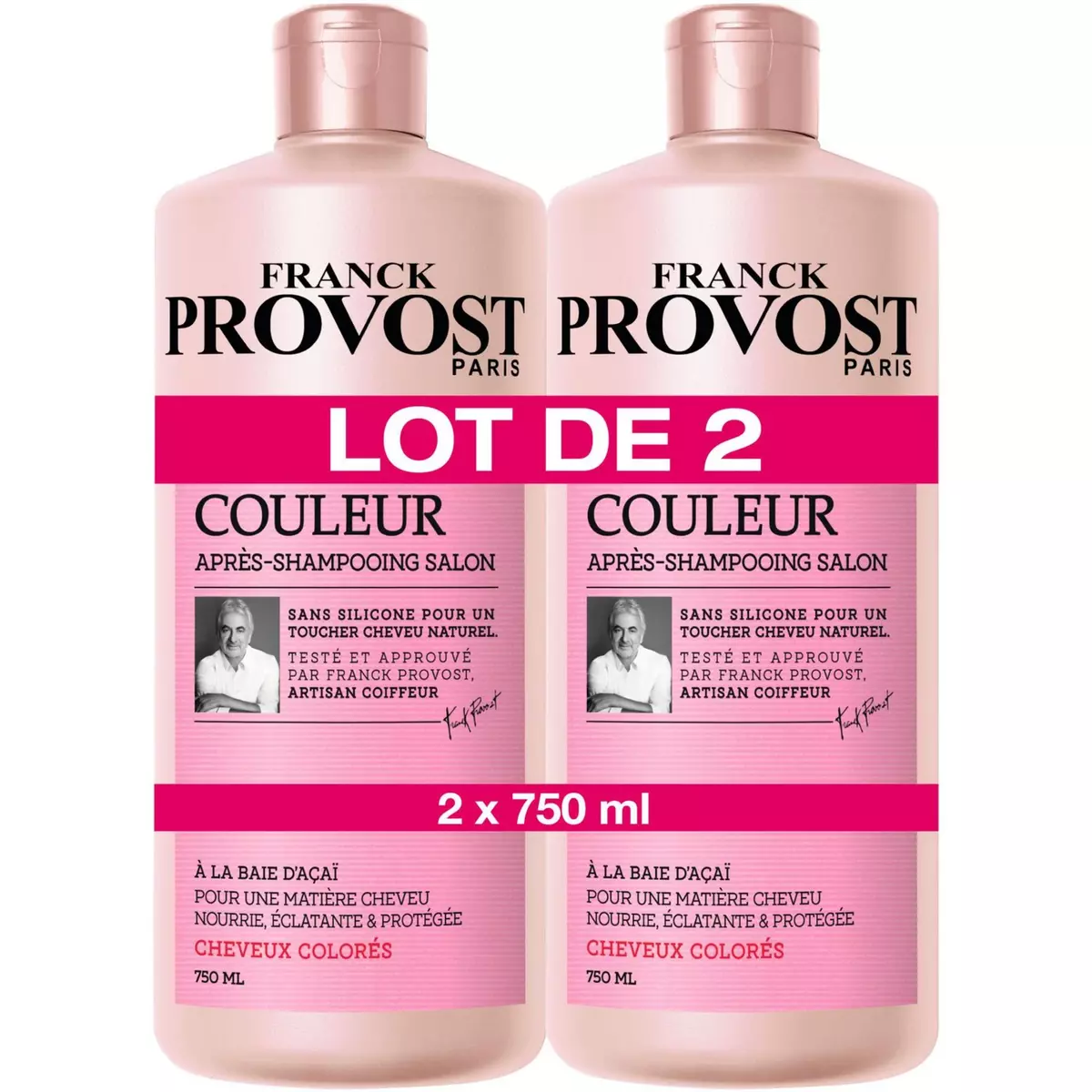 FRANCK PROVOST Après-shampooing expert couleur cheveux colorés 2x750ml
