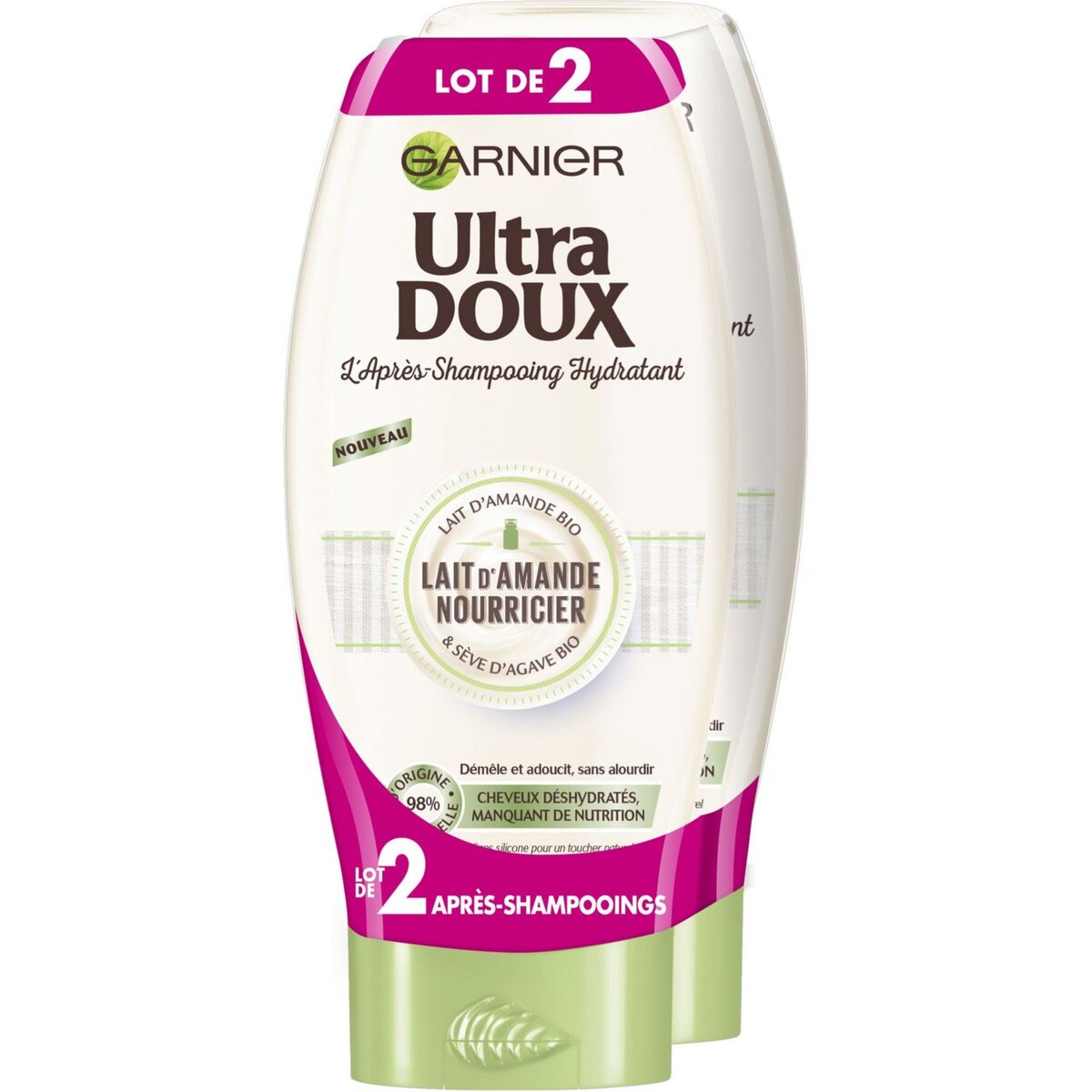 GARNIER ULTRA DOUX Garnier ultra doux après shampooing amande 2x200ml