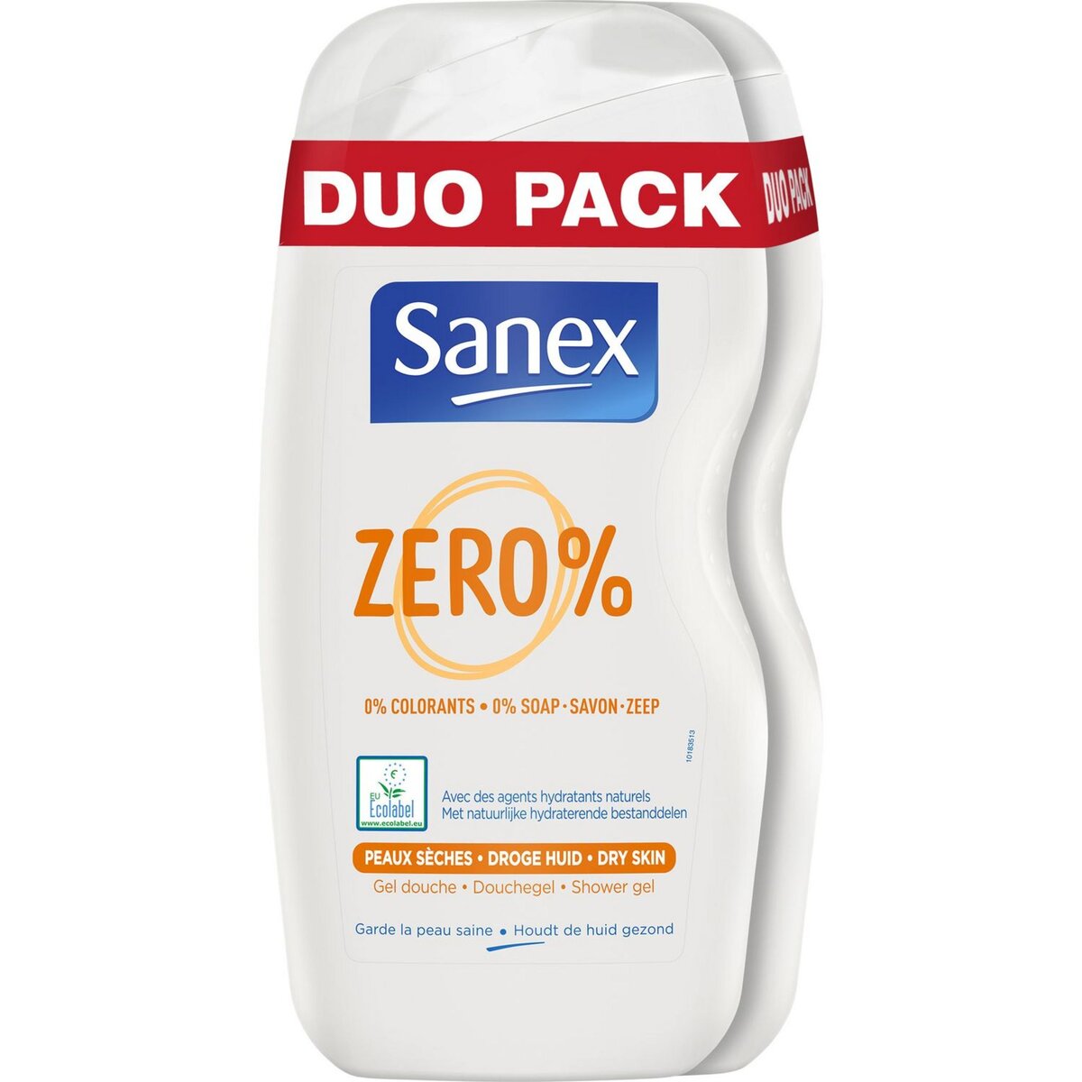 SANEX Zéro % Gel douche et bain peaux séches 2x500ml