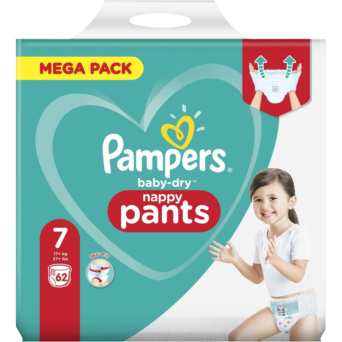 PAMPERS Baby-dry pants couches-culottes taille 5 (12-17kg) 37 couches pas  cher 