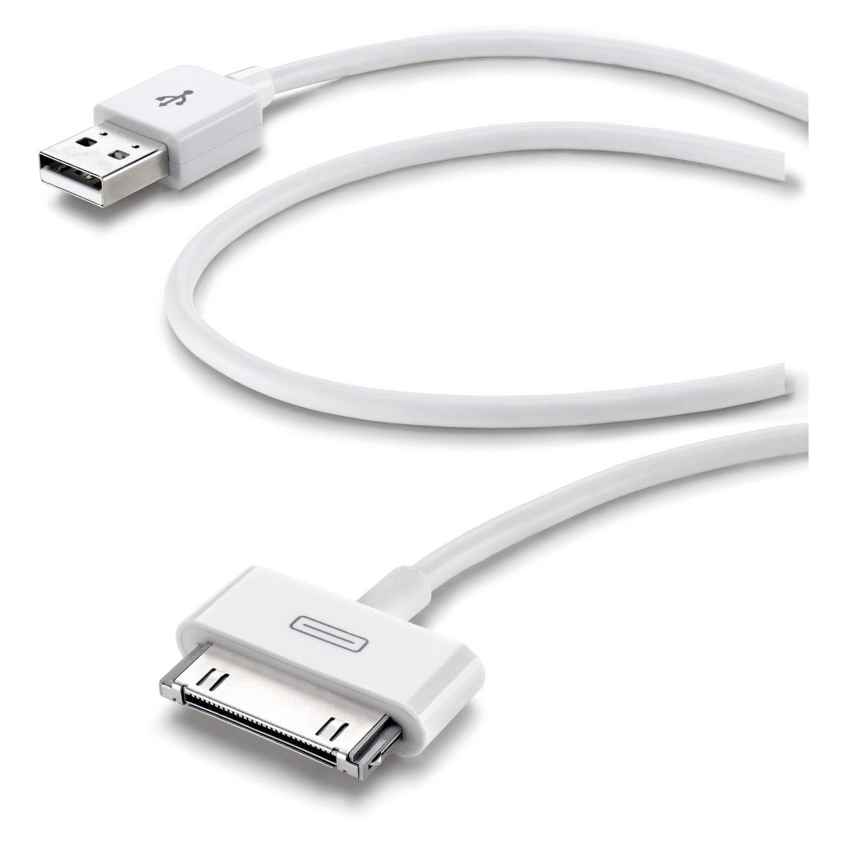 CELLULAR Câble de charge et de synchronisation USB vers Dock 30 broches - Mâle/mâle - 1.2 m - Blanc