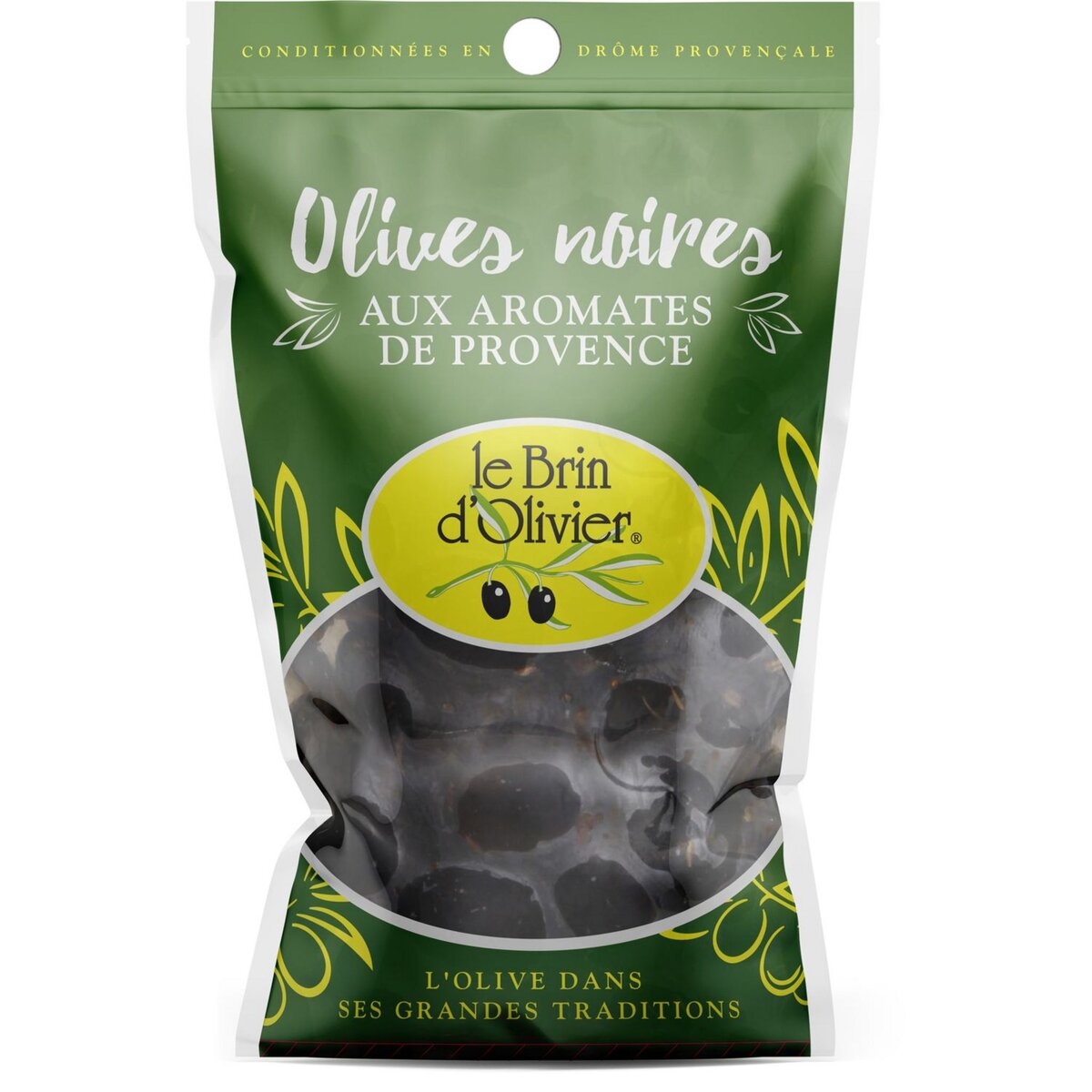 Le Brin d'Olivier olives noires aromates de Provence 150g
