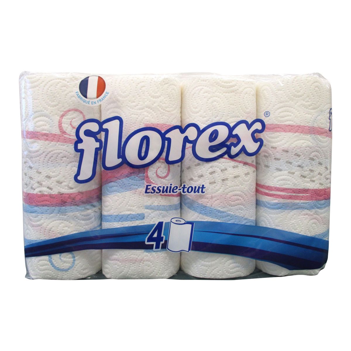 FLOREX Essuie-tout blanc 4 rouleaux