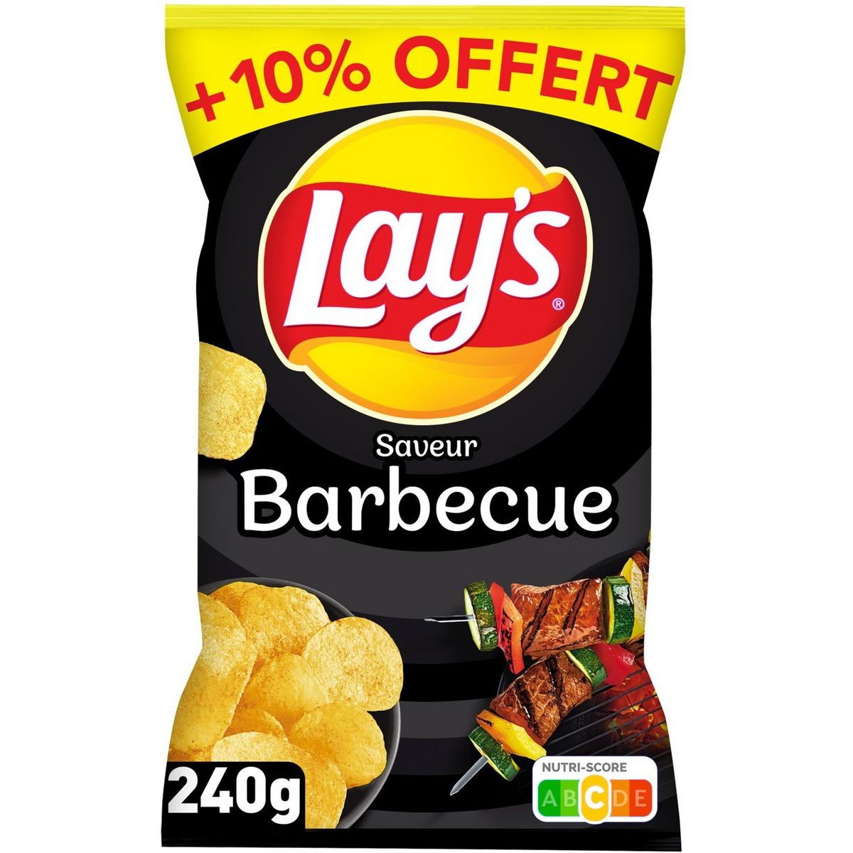 LAYS Lay's Chips saveur barbecue +10% offerts 240g