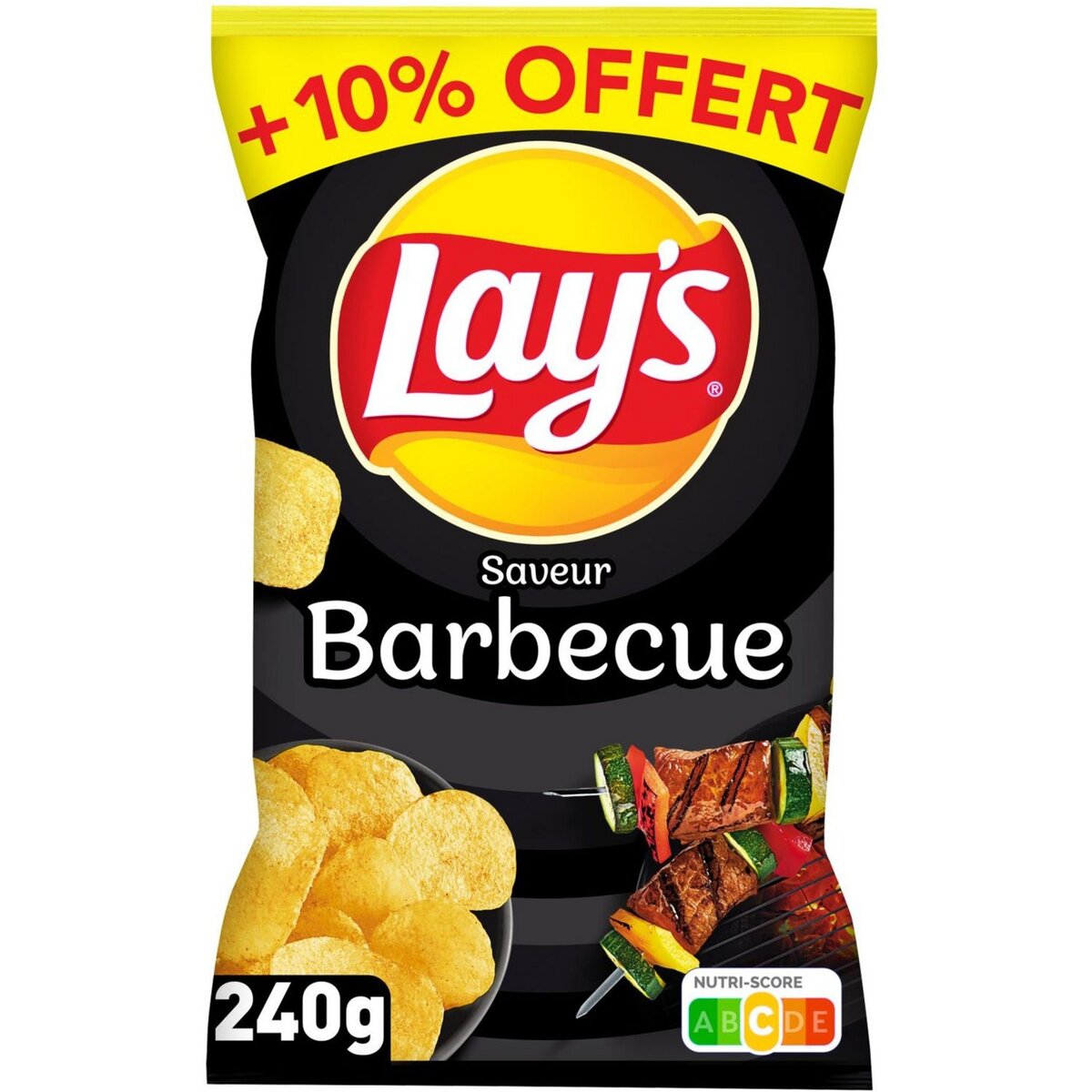LAYS Lay's Chips saveur barbecue +10% offerts 240g 240g