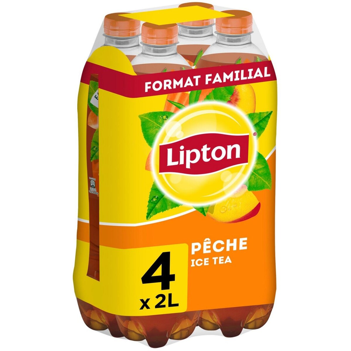 LIPTON Boisson à base de thé saveur pêche 4x2l