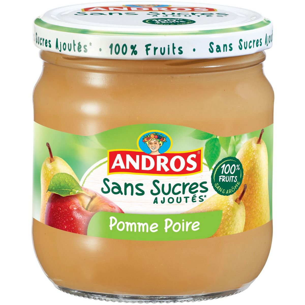 ANDROS Andros compote pomme poire sans sucre ajouté 410g
