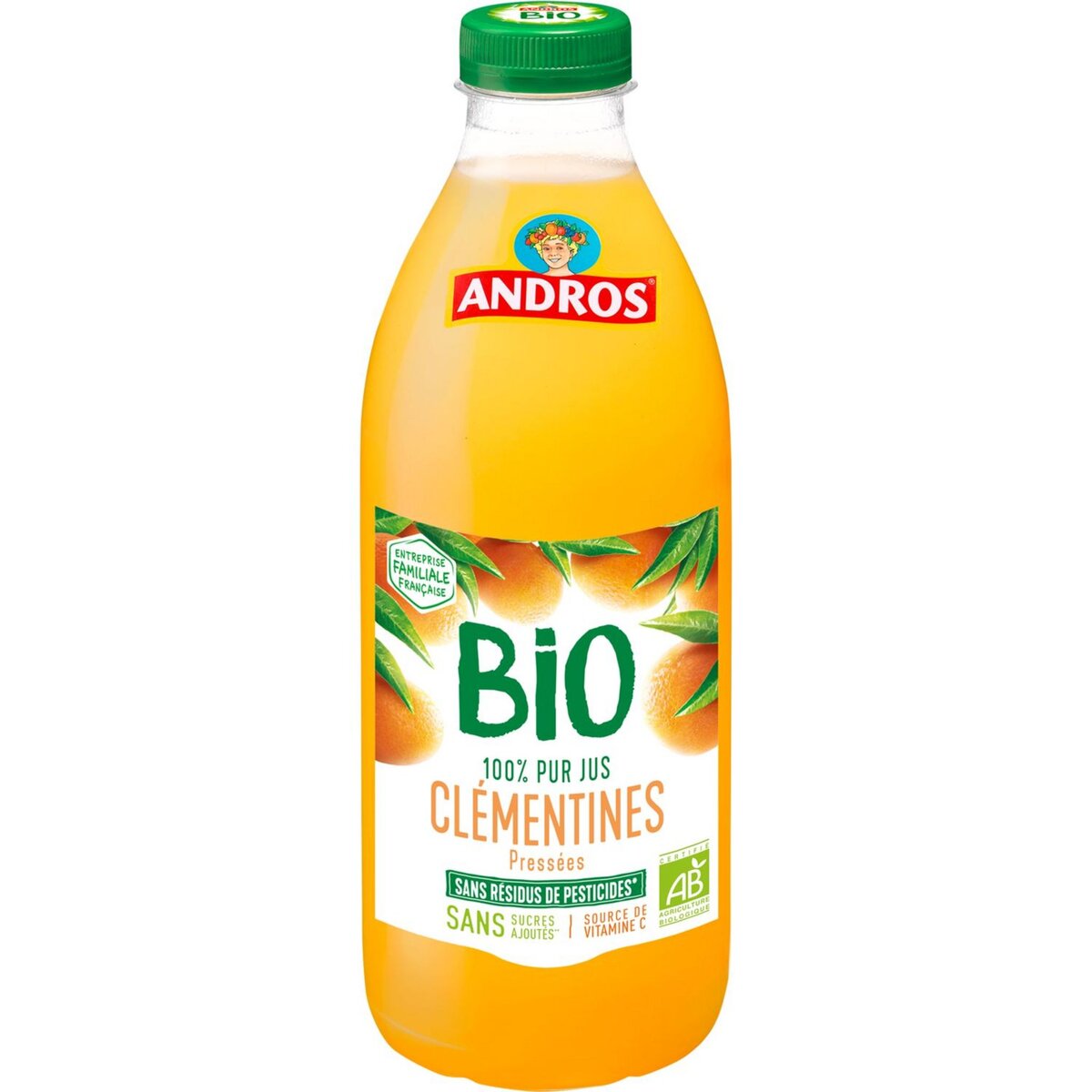 ANDROS Pur jus de clémentines bio 75cl pas cher Auchan.fr