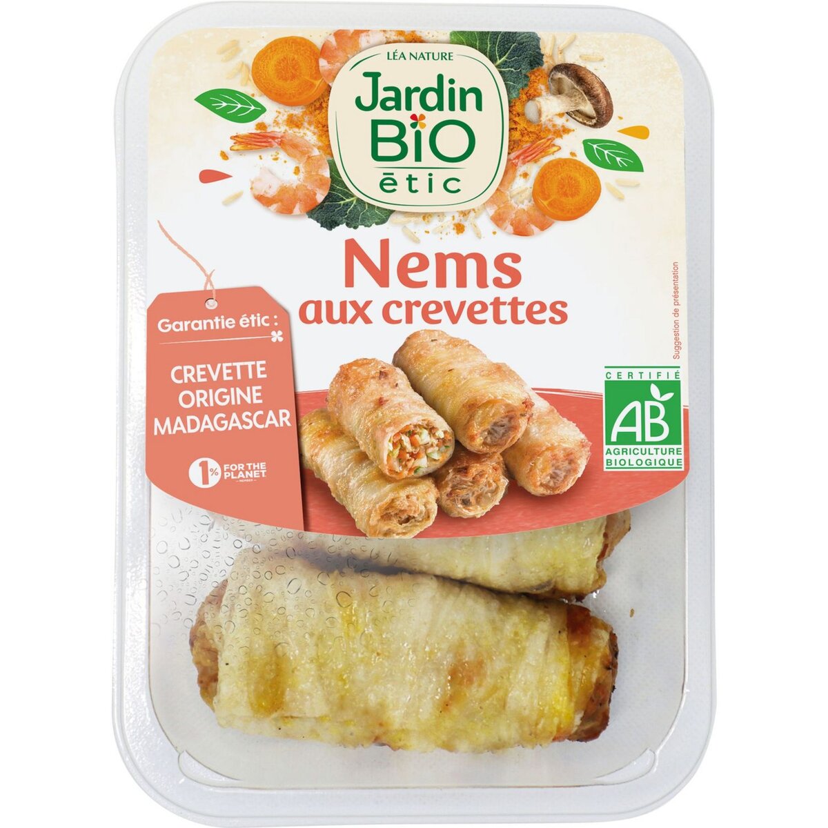 JARDIN BIO ETIC Nems aux crevettes 4x60g