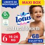 LOTUS BABY Couches-culottes Natural Touch 16-26kg taille 6 68 couches