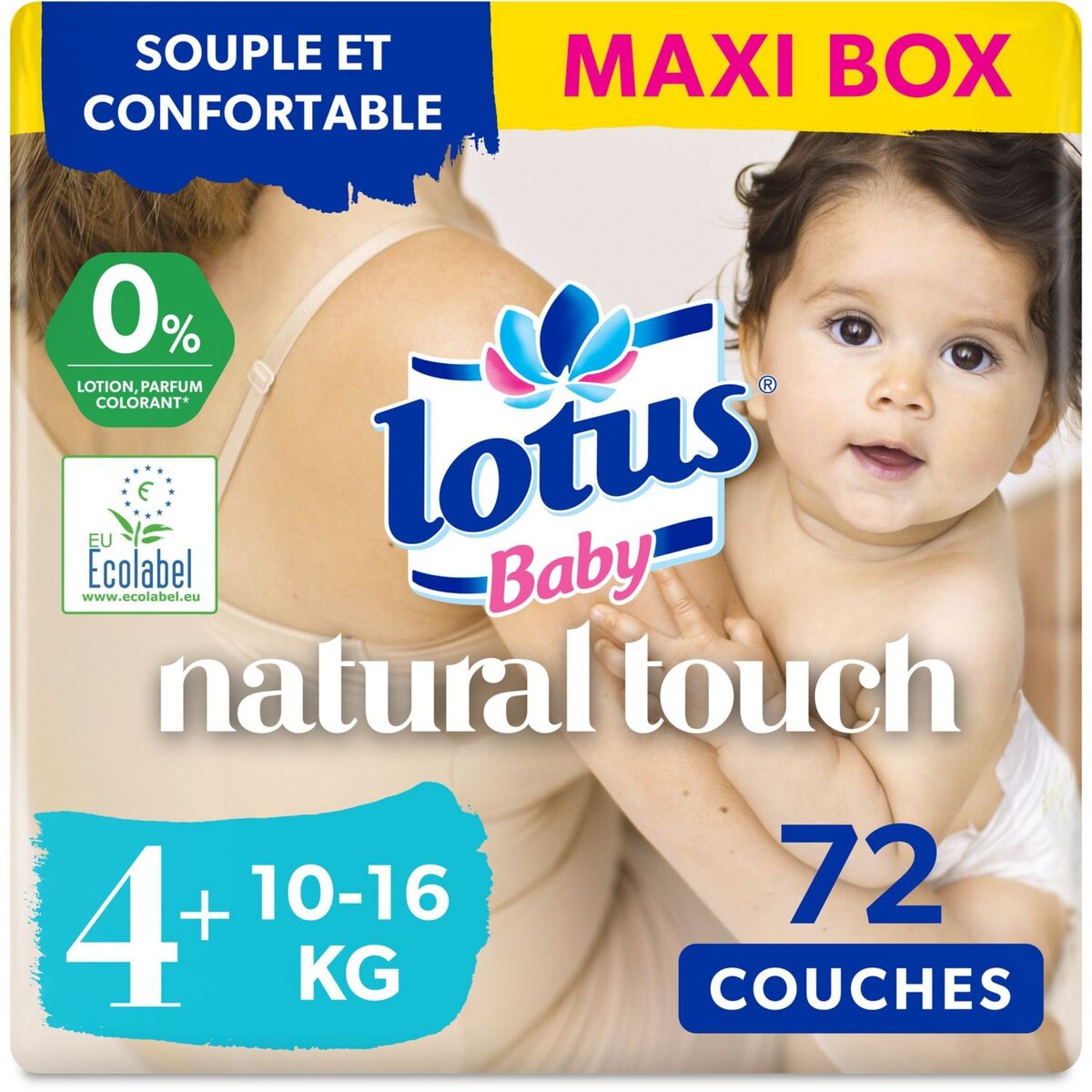 LOTUS BABY Couches taille 4+ (10-16kg) 72 couches