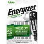 Energizer Energizer Piles LR03/AAA power plus rechargeables 1,2v x4