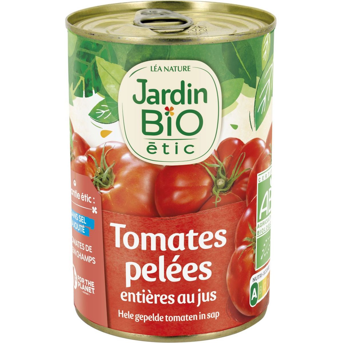 JARDIN BIO ETIC Tomates pelées entières au jus 400g
