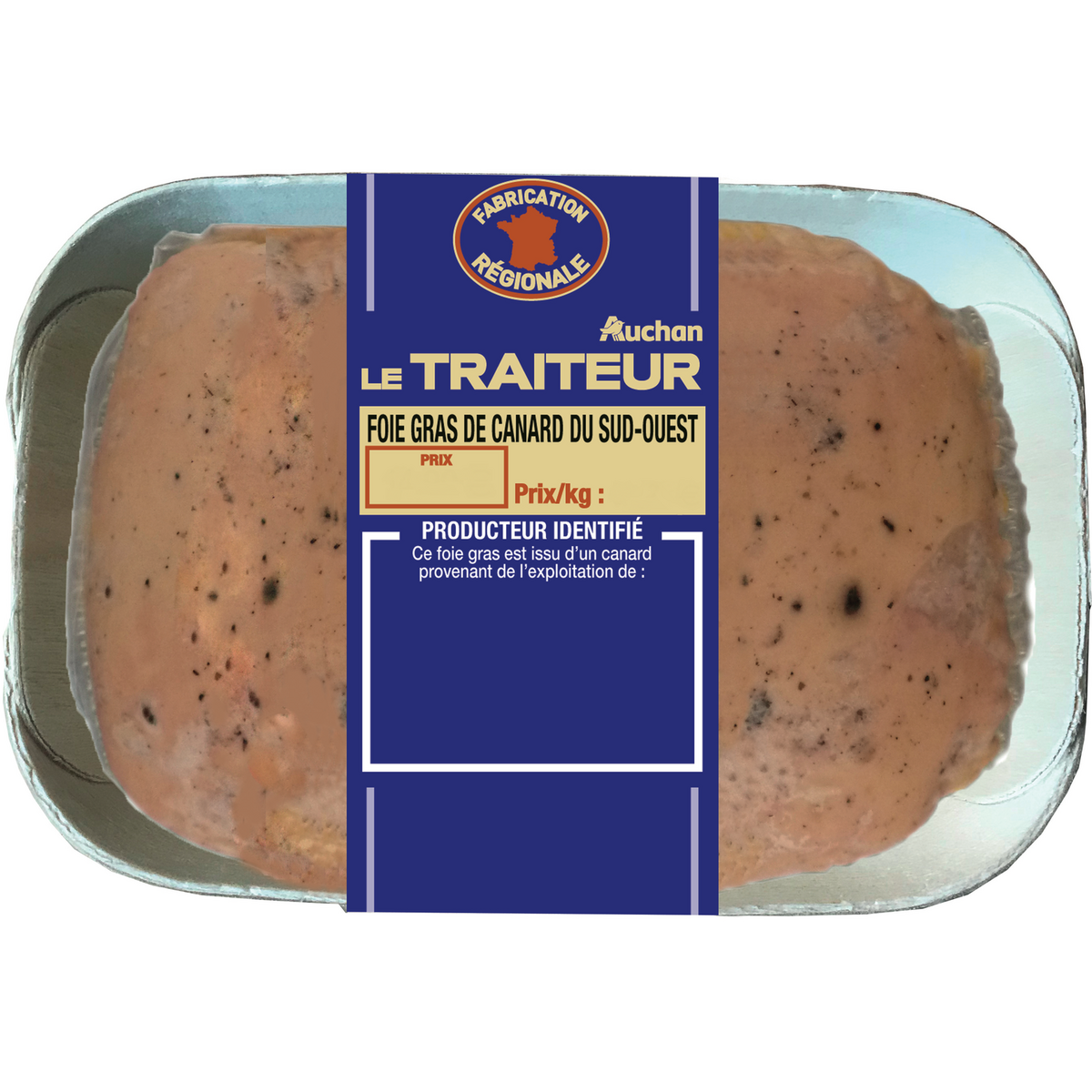AUCHAN Foie gras de canard entier du Sud-Ouest lobe 180g