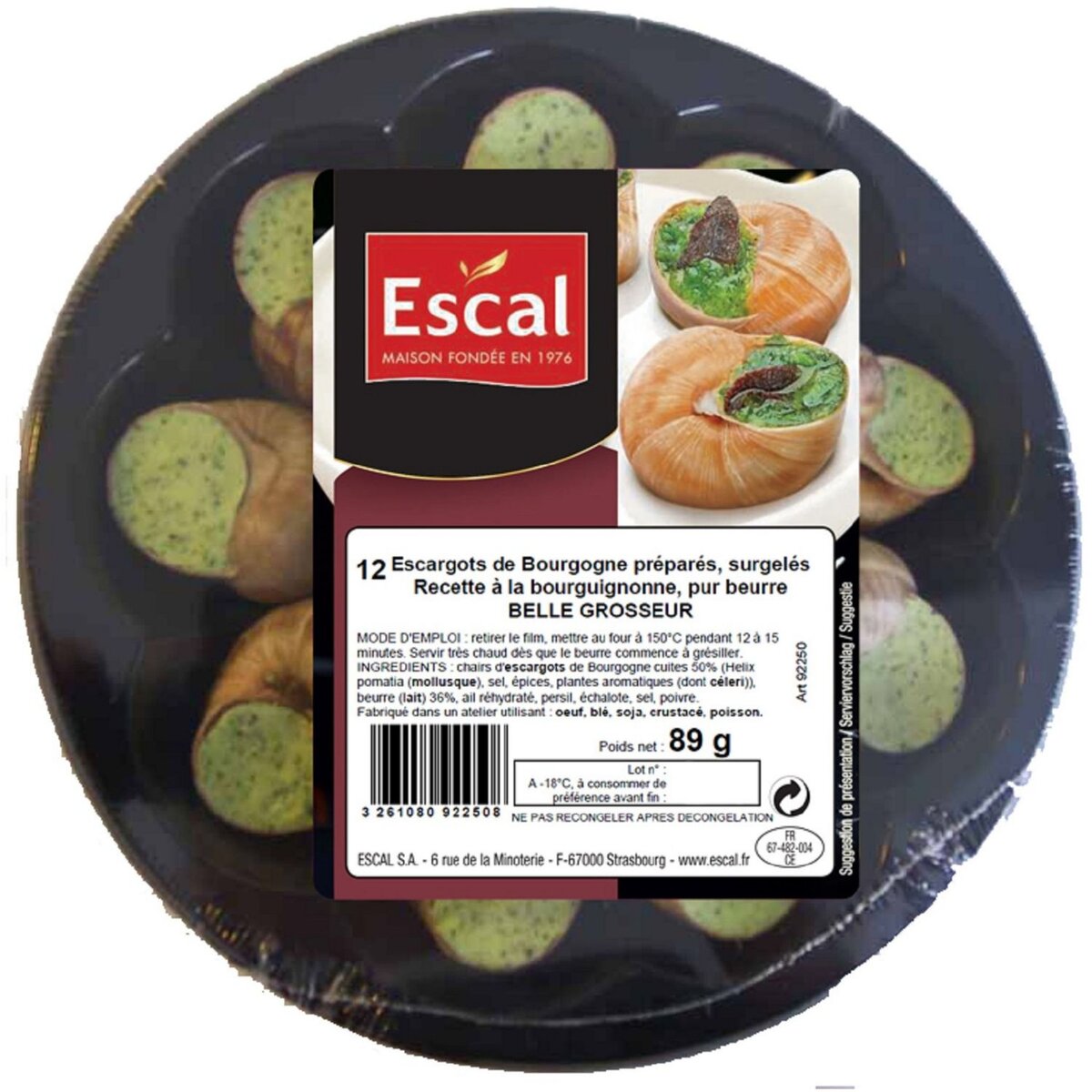 ESCAL Escal escargot à la bourguignonne x12 -155g