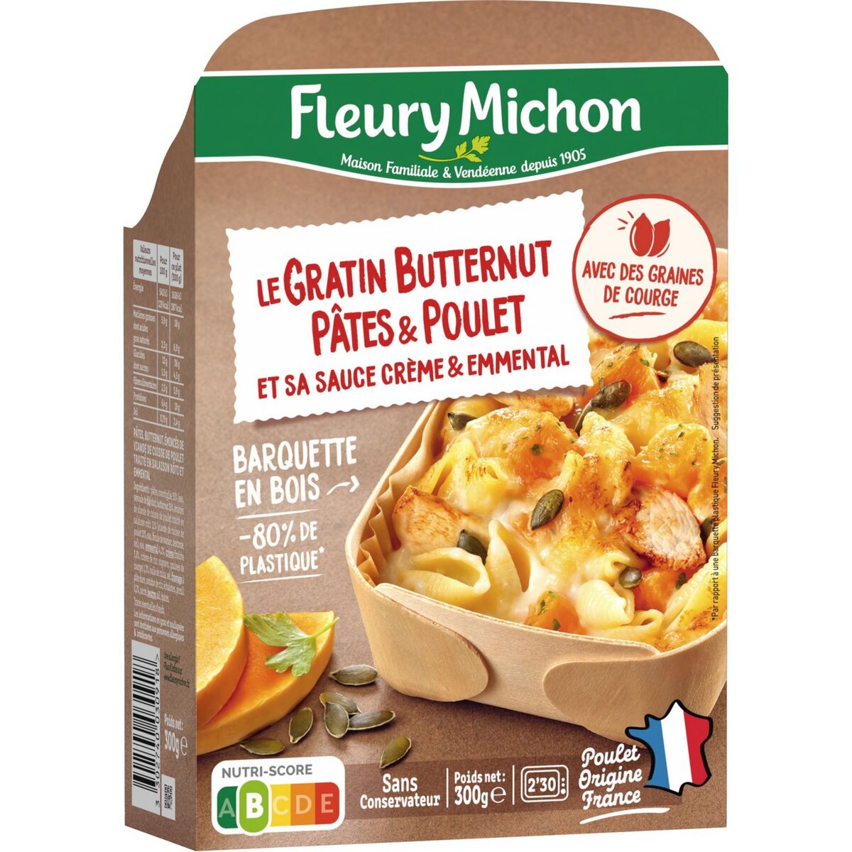 FLEURY MICHON Gratin de butternut 1 portion 300g