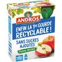 ANDROS Gourdes pomme nature sans sucres ajoutés Recyclables 4 gourdes 360g