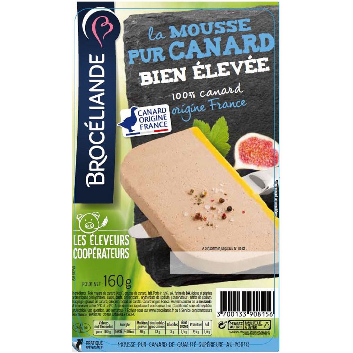 BROCELIANDE Brocéliande mousse pur canard supérieur 160g