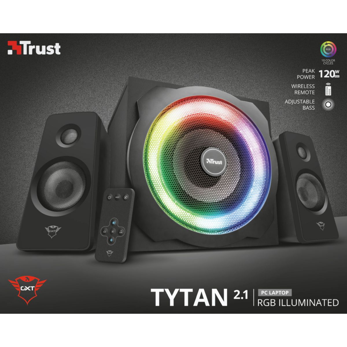 TRUST Enceinte PC Gaming 2.1 GXT 629 Tytan