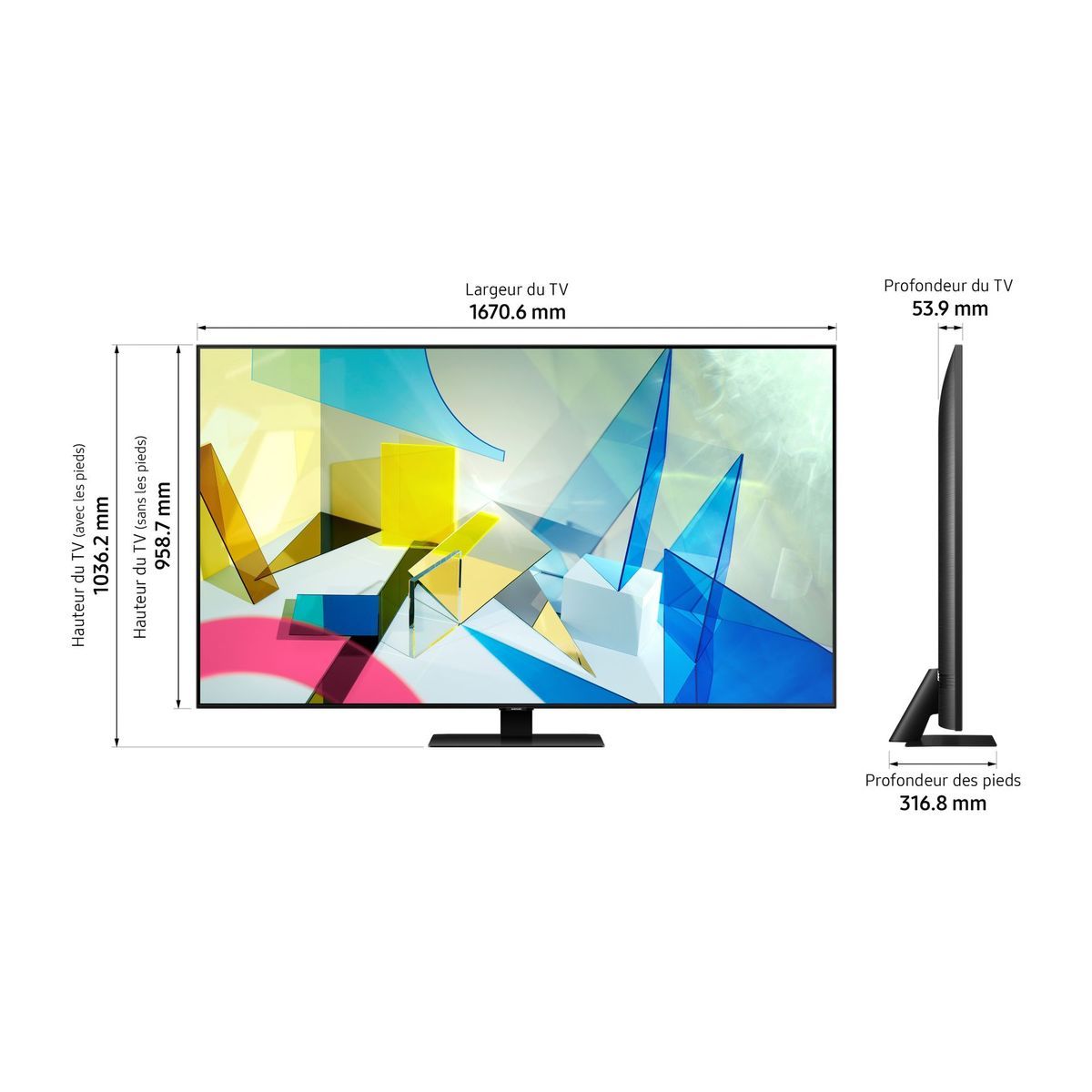 SAMSUNG QE75Q80 TV QLED 4K UHD 189 cm Smart TV 