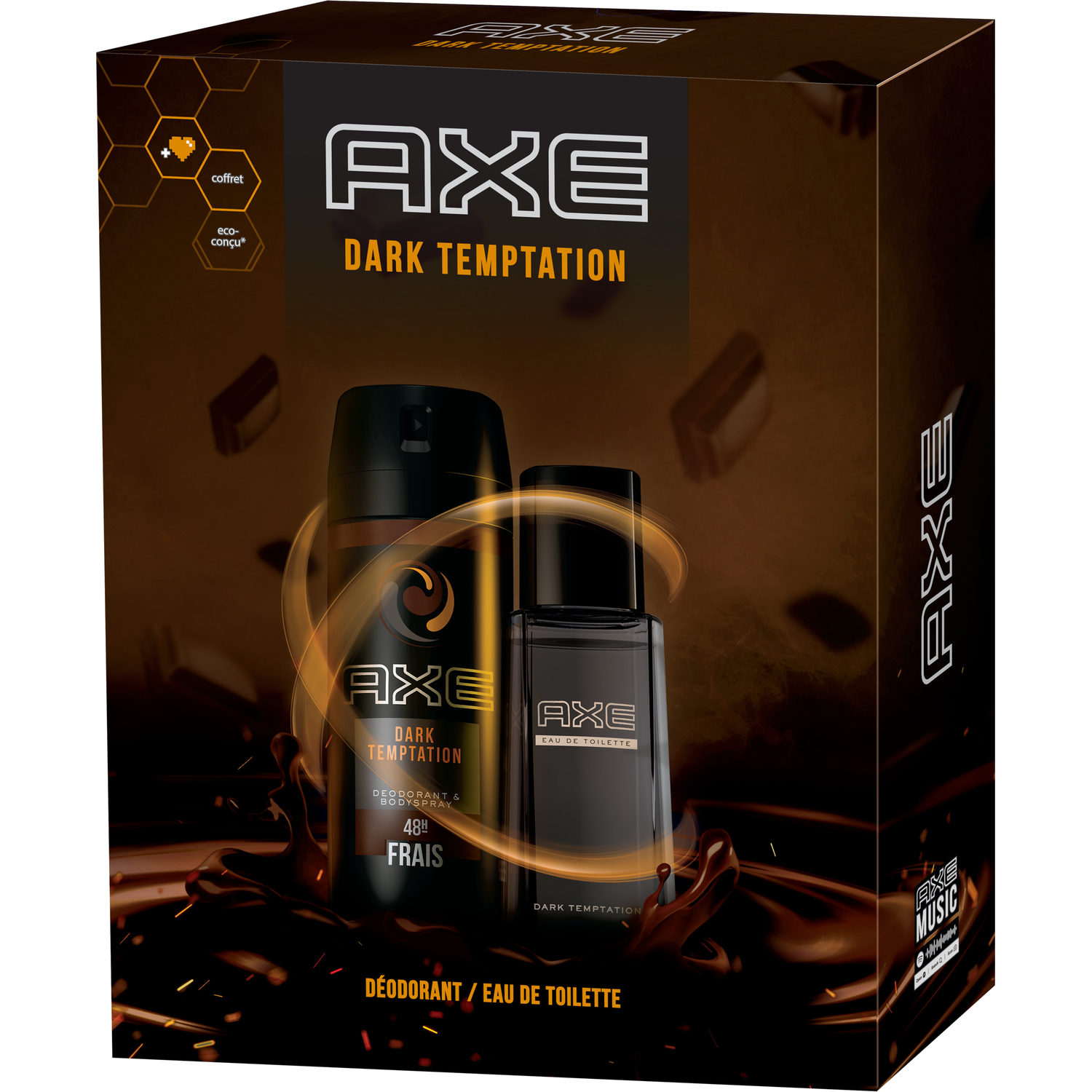 Déodorant Axe Dark Temptation 100ml + Eau De Toilette - Pack Neuf Pour Homme