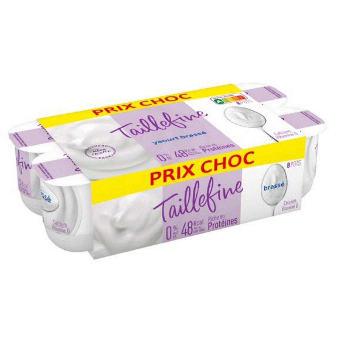 TAILLEFINE Yaourt brassé nature 0%MG 8x125g