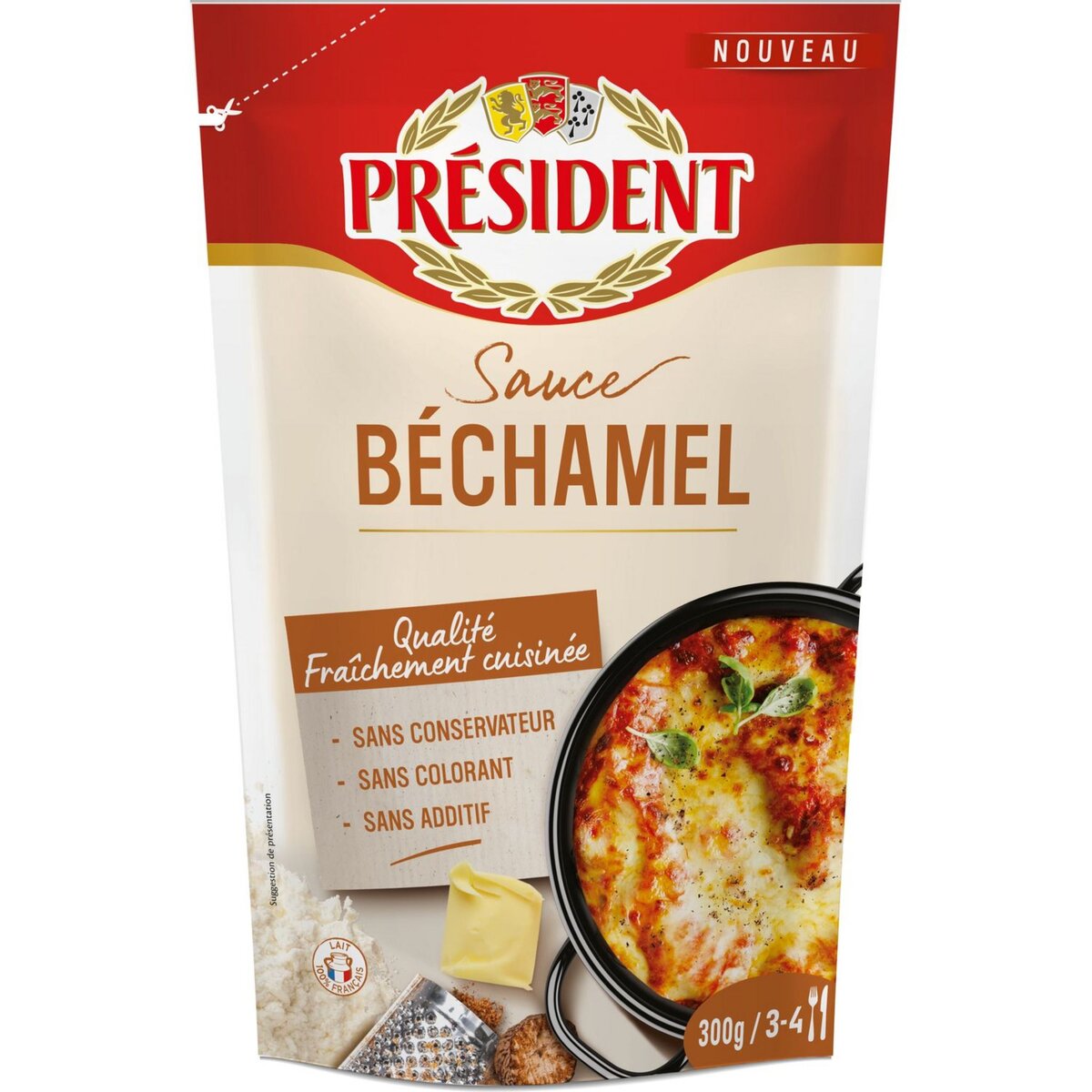 PRESIDENT Sauce béchamel 3/4 portions 300g
