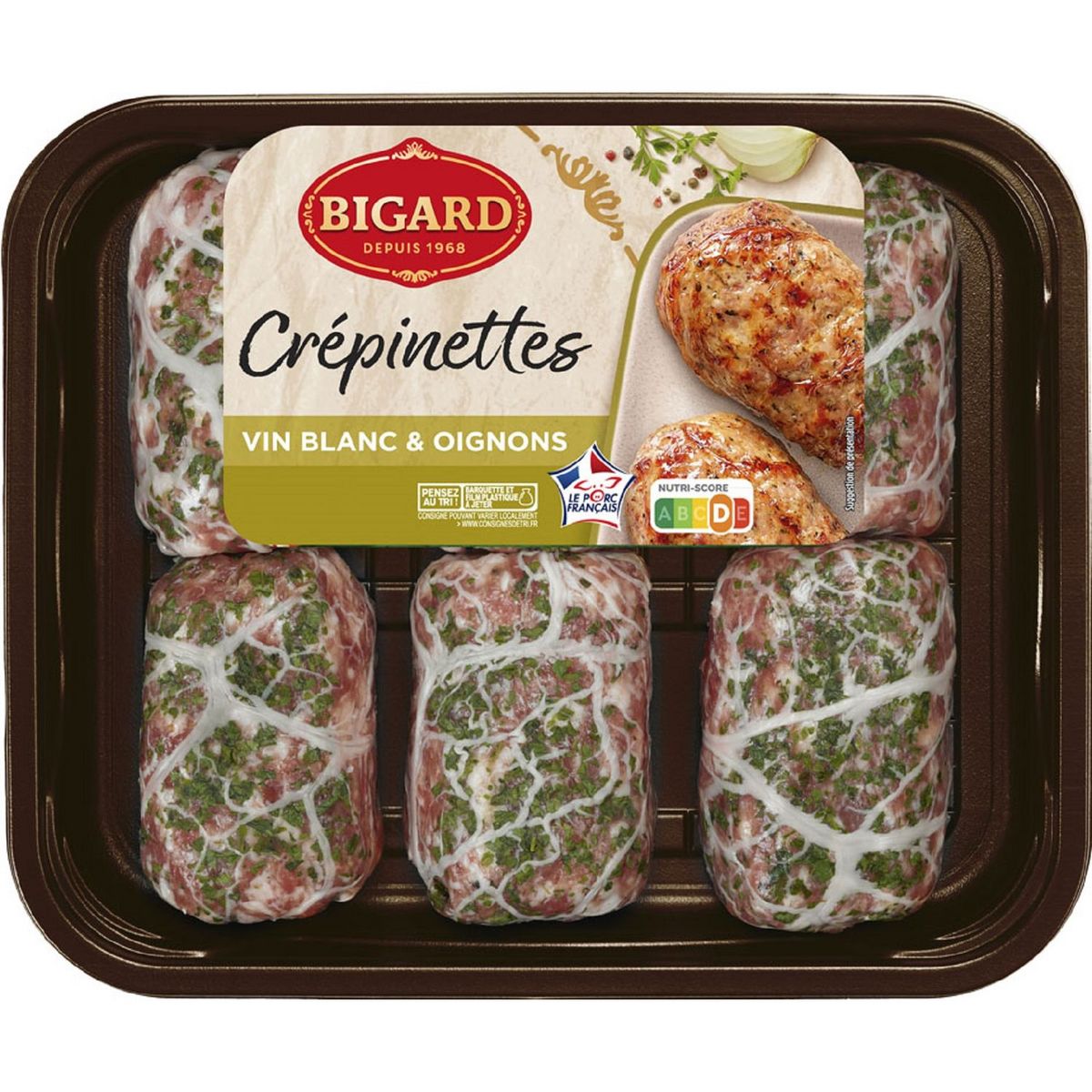 BIGARD Bigard crépinette au vin blanc x6 -780g