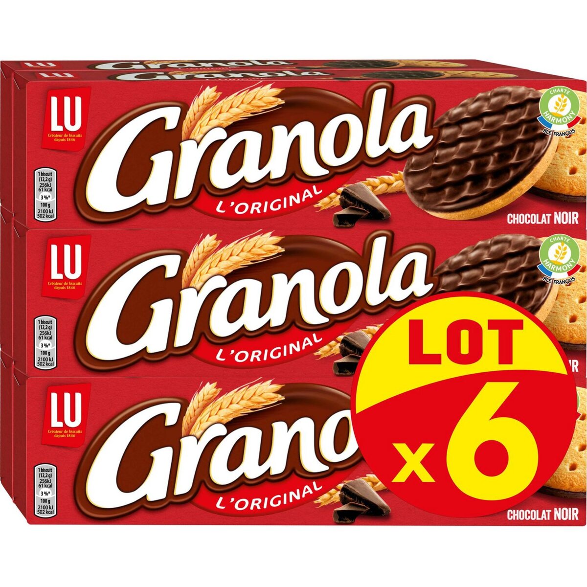 GRANOLA Granola chocolat noir 6x195g