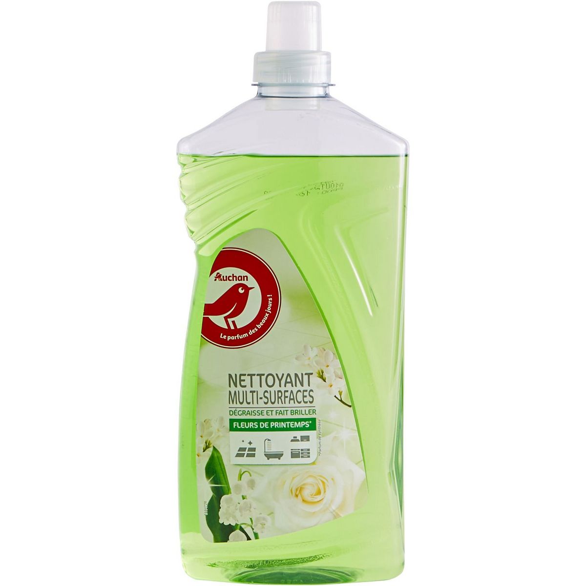 AUCHAN Nettoyant ménager multi surfaces fleurs de printemps 1,25l