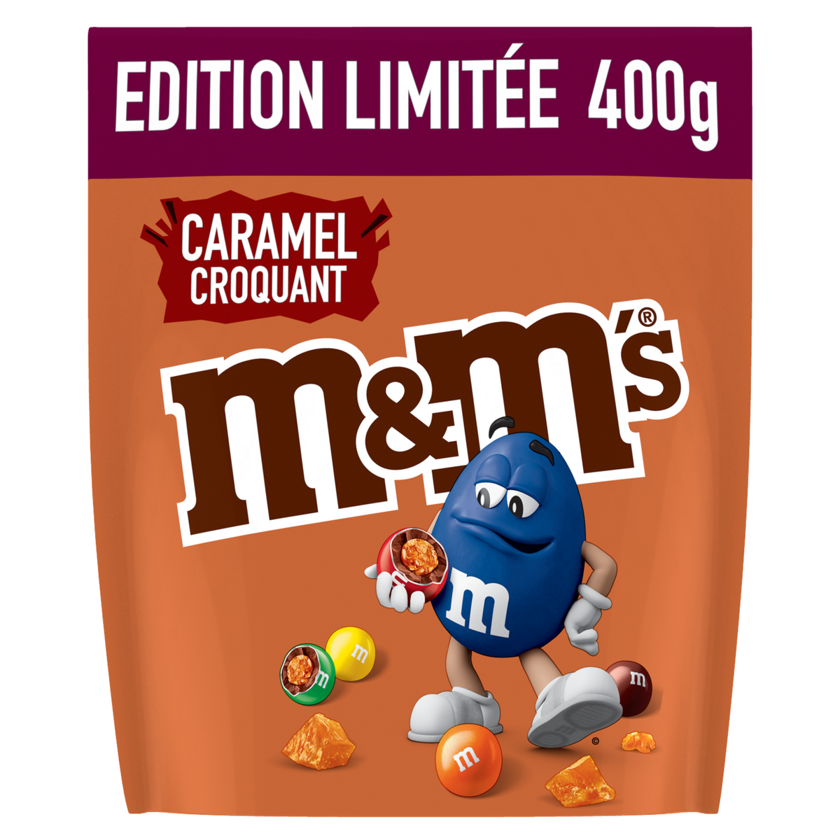 M&M'S Bonbons au caramel croquant enrobés de chocolat 400g