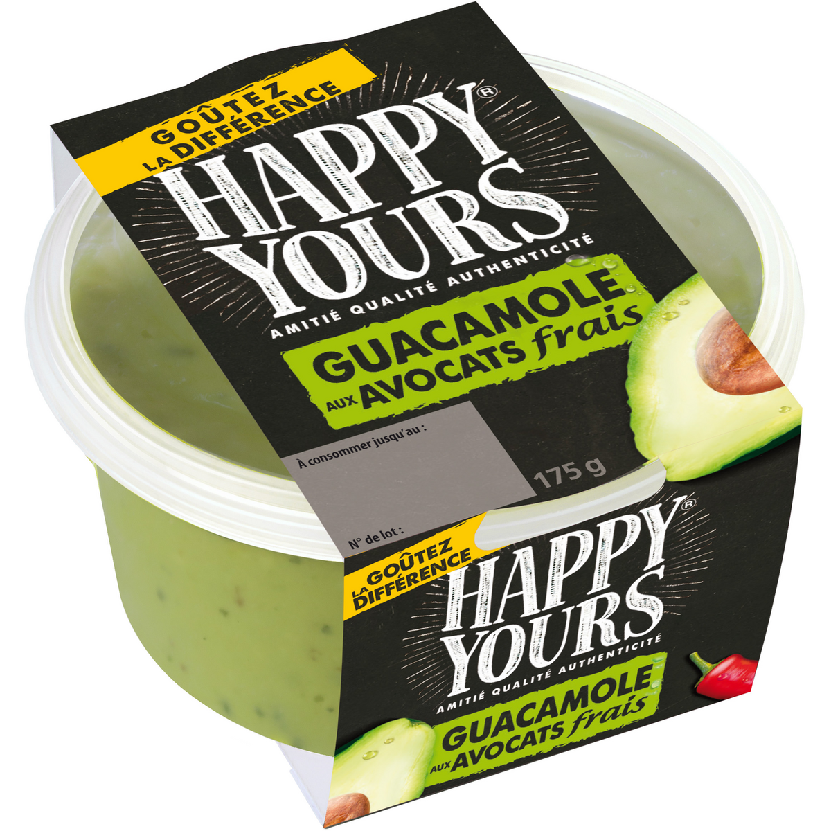 HAPPY YOURS Guacamole aux avocats frais  175g